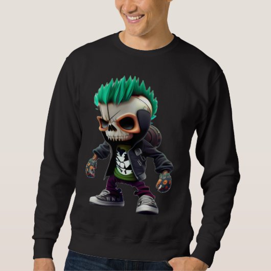 Cooler Skater-Punk Sweatshirt (Vorderseite)