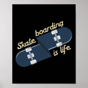 Cooler Skater Skateboardfahren Ist Leben Skateboar Poster