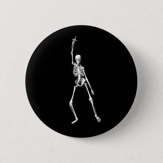 Cooler Skeleton Knopf Button (Vorderseite)