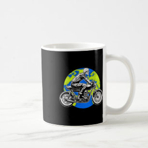 Cooler Skelettfahrtag auf dem Motorrad-Erd Rett Kaffeetasse