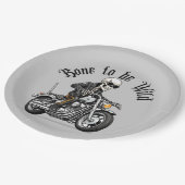 Cooler Skelettknochen für Wildfahrten mit einem Mo Pappteller (Schrägansicht)