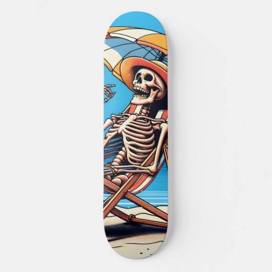 Cooler Skelettsommer Skateboard (Vorderseite)