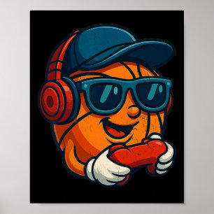 Cooler Sketll-Gamer für Kinder Jugend Lustiger Ske Poster