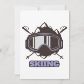 Cooler Skihelm Einladung (Rückseite)