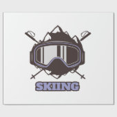 Cooler Skihelm Geschenkpapier (Flach)