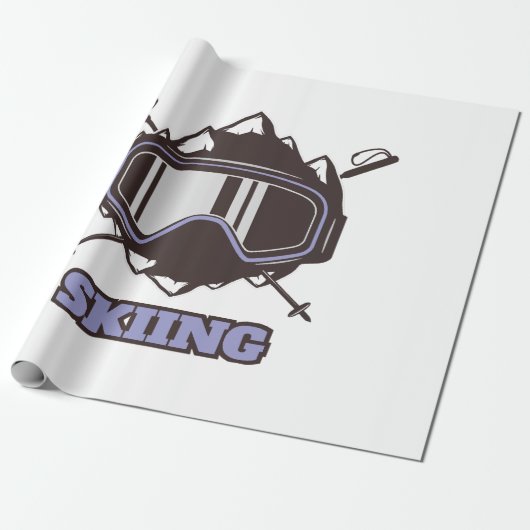 Cooler Skihelm Geschenkpapier (Ungerollt)