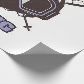 Cooler Skihelm Geschenkpapier (Ecke)