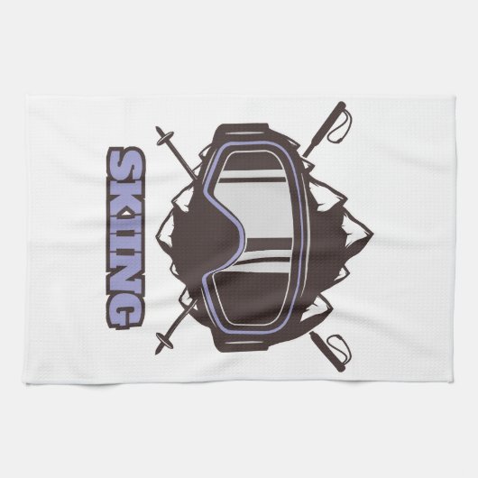 Cooler Skihelm Geschirrtuch (Horizontal)