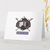 Cooler Skihelm Karte (Gelbe Blume)
