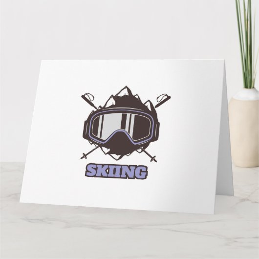 Cooler Skihelm Karte (Vorderseite)