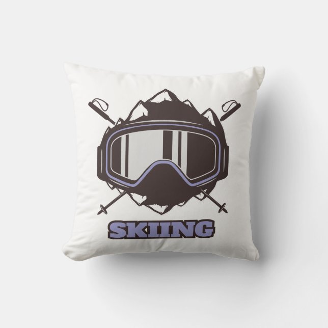 Cooler Skihelm  Kissen (Vorderseite)