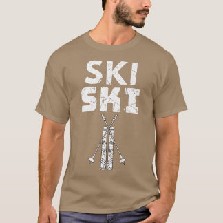 Cooler Skilanglauf Schnee Skifahrer Männer Frauen T-Shirt