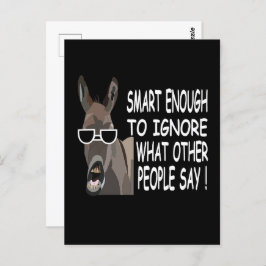 Cooler Smart Donkey Postkarte