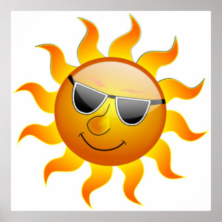 Smiley Sonnenschein Poster-Designs | Zazzle.de