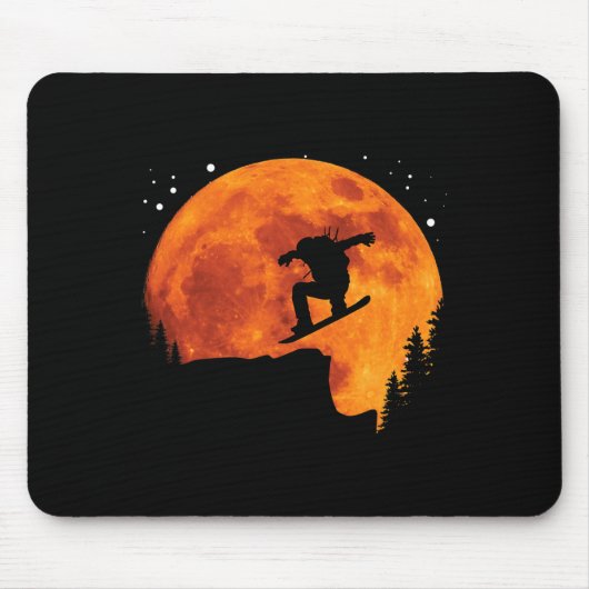 Cooler Snowboard Snowboarder Cliff springt zum Mon Mousepad (Vorne)