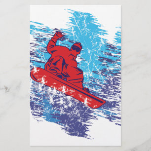 Cooler Snowboarder Briefpapier