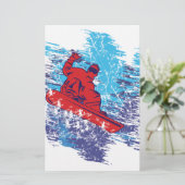 Cooler Snowboarder Briefpapier (Stehend Vorderseite)