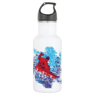 Cooler Snowboarder Edelstahlflasche