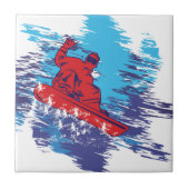 Cooler Snowboarder Fliese (Vorderseite)