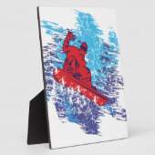 Cooler Snowboarder Fotoplatte (Seite)