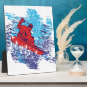 Cooler Snowboarder Fotoplatte (Seite)