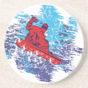 Cooler Snowboarder Getränkeuntersetzer