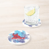 Cooler Snowboarder Getränkeuntersetzer (Seite)