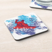 Cooler Snowboarder Getränkeuntersetzer (Linke Seite)