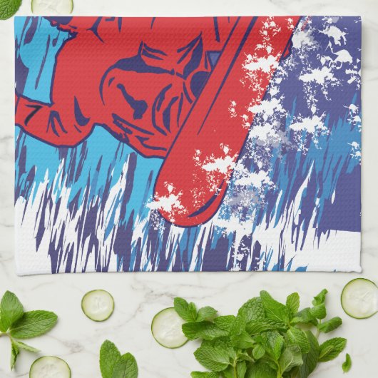 Cooler Snowboarder Handtuch (Gefaltet)