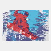 Cooler Snowboarder Handtuch (Horizontal)