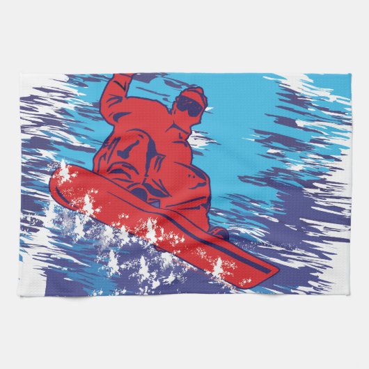 Cooler Snowboarder Handtuch (Horizontal)