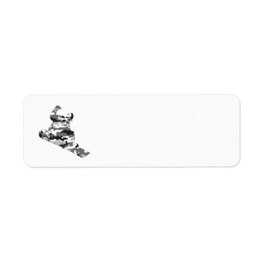 Cooler Snowboarder in Camouflage Grau (Vorne)