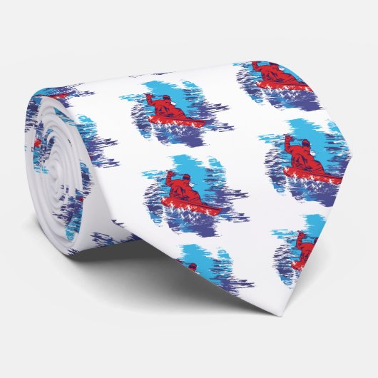 Cooler Snowboarder Krawatte (Gerollt)