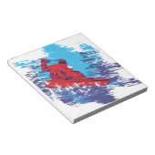 Cooler Snowboarder Notizblock (angewinkelt)
