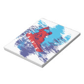 Cooler Snowboarder Notizblock (Rotiert)