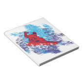 Cooler Snowboarder Notizblock (angewinkelt)