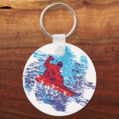 Cooler Snowboarder Schlüsselanhänger (Vorderseite)