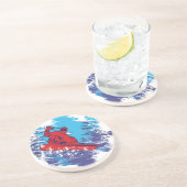 Cooler Snowboarder Untersetzer (Seite)