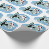 Cooler Snowboarding-Mann Geschenkpapier (Ecke)