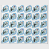 Cooler Snowboarding-Mann Geschenkpapier (Flach)