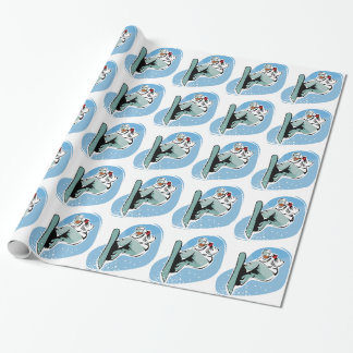 Cooler Snowboarding-Mann Geschenkpapier