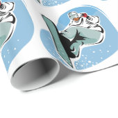 Cooler Snowboarding-Mann Geschenkpapier (Rolleneckpunkt)