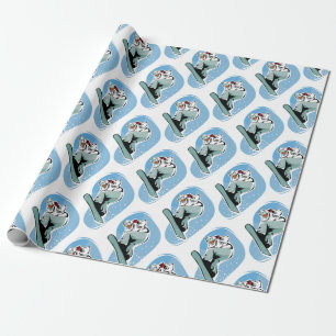 Cooler Snowboarding-Mann Geschenkpapier