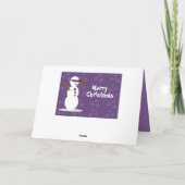 Cooler Snowman Feiertagskarte (Rückseite)
