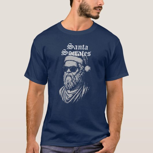 Cooler Sokrates Weihnachtsmann T-Shirt (Vorderseite)