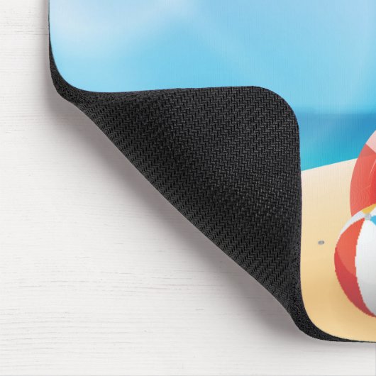 Cooler Sommer am Strand mit Surfboards Mousepad (Ecke)
