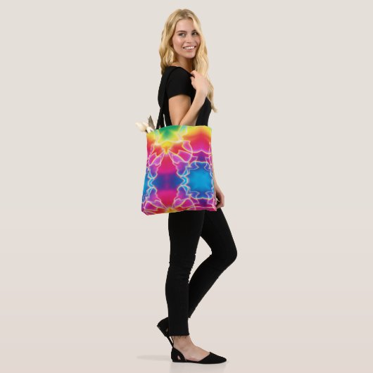 Cooler Sommer-Krawatten-Regenbogen-Farbspaß-Strand Tasche (Am Model)