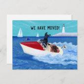 Cooler Sommer Labradors neue Adresse 3 Ankündigungspostkarte (Vorne/Hinten)