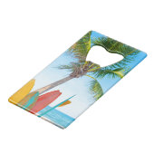 Cooler Sommer mit Surfbrett-Surfbrett Geldbeutel Flaschenöffner (Rückseite Schrägansicht)