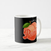 Cooler Sommer Obst Retro nur Peachy & Behalt It Pe Kaffeetasse (VorderseiteRechts)